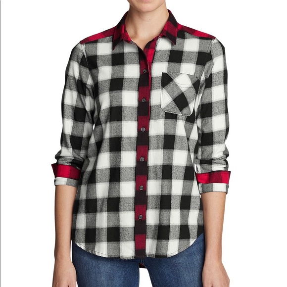Eddie Bauer Tops - Eddie Bauer Stine’s Favorite Flannel-Mixed Plaid